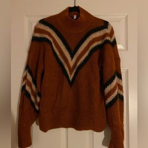 & Other Stories - Mohair rust striped sweater XS
